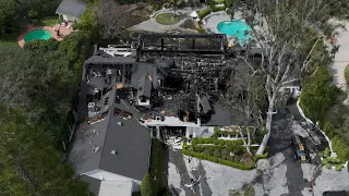 Los Angeles home that appears to belong to model and actor Cara Delevingne is destroyed in fire