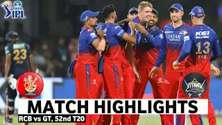 Royal Challengers Bengaluru vs Gujarat Titans 45th IPL Match Highlights 2024 | RCB vs GT Highlights