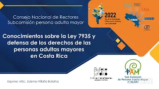 Ley 7935 y defensa de los derechos de las personas adultas mayores en Costa Rica