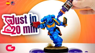 How to paint a SPACE MARINE in JUST 20 minutes using XPRESS COLORS / Como pintar un marine espacial