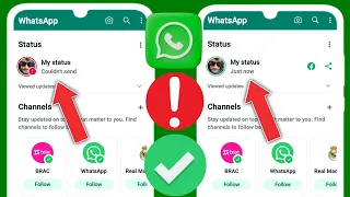 How to Fix WhatsApp Status Couldn't Send Problem 2024 | Fix WhatsApp Status Couldn't Send