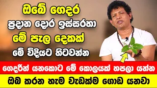 ප්‍රදාන දොර ඉස්සරහා මේ පැල දෙකක් හිටවන්න | ගෙදරින් යනකොට මේ  කොලයක් හපලා යන්න | දවසම සුබ වෙනවා!!