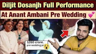 Diljit Dosanjh's Magical Dance Performance Reaction 💃🌟 | Anant Ambani & Radhika Pre-Wedding (Part1)