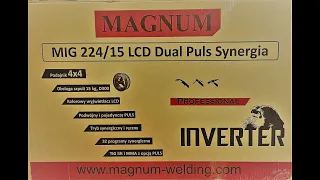 Напівавтомат MAGNUM MIG 224/15 LCD Dual Pulse Synergia для зварювання алюмінію різних сплавів, огляд