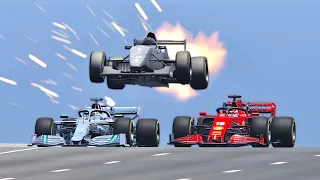 Formula Jet Engine vs Ferrari F1 2020 vs Mercedes F1 2020 - Drag Race 20 KM