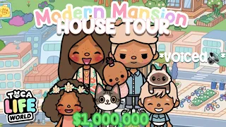 $1 Million Modern Mansion House Tour! 🏡 || voiced 🔊 || Toca Life World