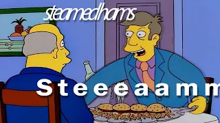 Steamed Hams but Chalmers speaks 6% slower and Skinner speaks 6% faster each time.