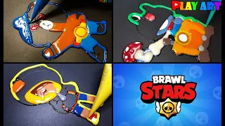 Pancake art Brawl Stars EL Brown, Reonard Carl, Sally Leon , 팬케이크아트  엘브라운, 레너드칼, 샐리레온, Making Brawl