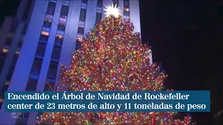 Encendido el Árbol de Navidad de Rockefeller center de 23 metros de alto y 11 toneladas de peso
