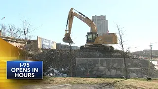 I-95 northbound lanes to reopen in Philadelphia Monday morning, PennDOT says