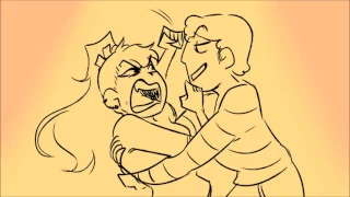 Big fun animatic, except each time something gay happens it speeds up
