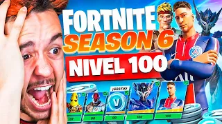 TEMPORADA 6: SKIN NIVEL 100! ¿NEYMAR? PASE DE BATALLA TODO COMPRADO - TheGrefg