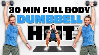 30 Minute FULL BODY DUMBBELL HIIT | The Body Coach TV