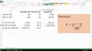 How To... Calculate the Percentage of a Number in Excel 2013