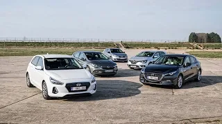 Hyundai i30 vs Opel Astra vs Peugeot 308 vs Renault Megane vs Mazda 3