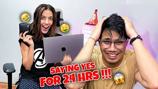 SAYING YES TO MY SISTER FOR 24HRS CHALLENGE 😱