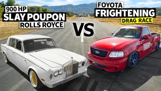 Fast & the Furious Tribute Truck vs Hellcat-Swapped Rolls Royce Drag Race // THIS vs THAT