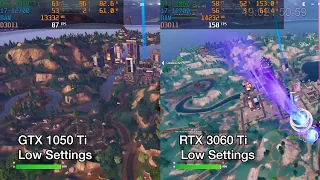 GTX 1050 Ti vs RTX 3060 Ti - Fortnite LOW and EPIC Settings FPS Comparison