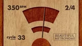 350 BPM 2/4 Wood Metronome HD