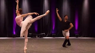 Marianela Nuñez and Thiago Soares rehearse 'Diamonds' from Jewels (The Royal Ballet)