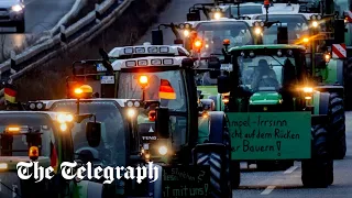 German farmers blockade country’s biggest airport