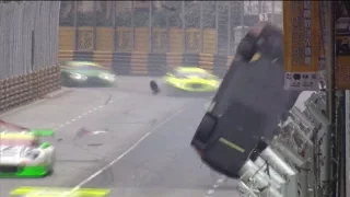 FIA GT World Cup 2016. Main Race Macau Grand Prix. Laurens Vanthoor Huge Crash Flip
