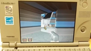 RETRO Toshiba Libretto 70CT playing ORIGINAL Duke Nukem 3D on Win95
