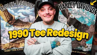 How to Redesign a 1990 Harley Davidson T-Shirt in Photoshop