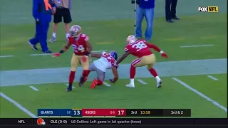 Sterling sheaperd amazing one handed cacth||giants vs 49ers||NFL||2017-2018||