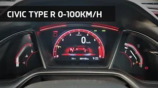 Honda Civic Type R FK8 0-100km/h (with exhaust sound)