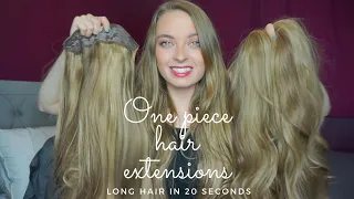 One Piece Clip In HairExtensions | Long Hair in 20 second