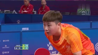 FULL MATCH：Ma Wanhan VS Zang Xiaotong，2021 Table tennis women's team，china全运会乒乓球女团小组赛：河南马菀含 VS 河北臧小桐