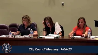 City Council Meeting - 9/06/23