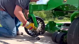 Michelin X Tweel Turf Caster airless radial on John Deere Z930R story from This Week in Agribusiness