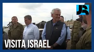 Governadores Tarcísio de Freitas e Ronaldo Caiado visitam regiões atacadas pelo Hamas em Israel