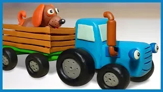 Лепим Синий Трактор из пластилина. Все серии. Tractor in Plasticine.