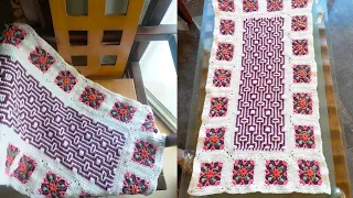 For the first time on YouTube, the mosaic crochet overlap with square motifes, part one