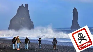 REYNISFJARA BLACK SAND BEACH ICELAND! BEAUTIFUL BUT DEADLY! - November 13, 2021