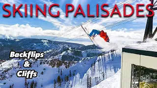 Palisades Tahoe Backflip, Silverado cliffs, Skiing the Fingers | Owen Leeper