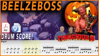 Beelzeboss - Tenacious D | DRUM SCORE Sheet Music Play-Along | DRUMSCRIBE