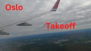 Norwegian Boeing 737 Takeoff From Oslo Airport