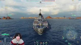 World of Warships - Republique - going FULL TRYHARD MODE with a meme build