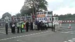 MV 500 3 Cylinder starting a Manx Grand Prix practice Isle of Man