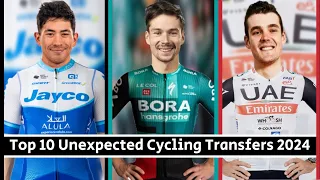 Top 10 UNEXPECTED Cycling Transfers 2024 | Primož Roglič to Bora, Pavel Sivakov and Caleb Ewan