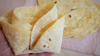 Flour + Boiling Water ! Thin Flatbread in a Pan ! Lavash Recipe ! Easyvideo