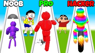 Shinchan And Nobita Run For Rope 😂😍|| Funny Game Rope Man 3d || Shinchan And Nobita Game