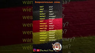 Немецкий с нуля  🇩🇪 Вопросительные слова на немецком языке 🇩🇪#shorts