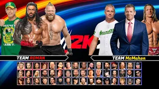 McMahon Family Vs Roman Reigns John Cena & Brock Lesnar WWE 2K22