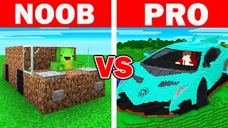 Mikey & JJ - NOOB vs PRO : CAR in Minecraft - Maizen