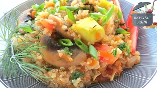 Сытный ужин за 30 минут. Овощное рагу с грибами, кабачками и киноа/Vegetable stew with quinoa.